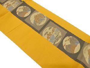 古今絵巻模様織り出し袋帯